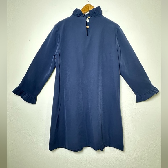 Draper James  Navy Long Sleeve Lindsay Shift Mini Dress - Picture 4 of 16